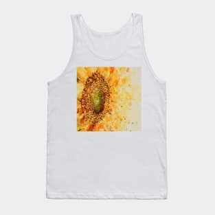 Abstract Watercolor Sunflower Tank Top